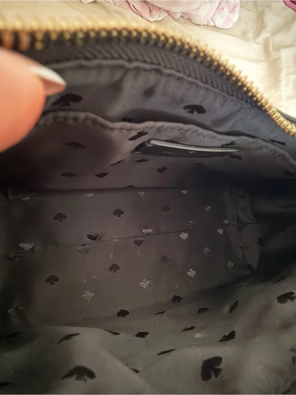 kate spade Black Leather Bag with Card Holder